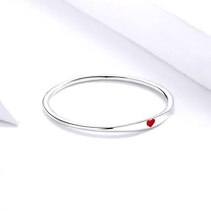 (imagen para) Anillo de Plata de Estilo Pandora con Diseño de Amor Simple - SCR620 - Ver 2