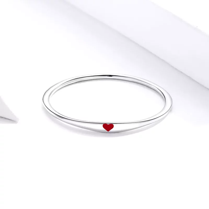 (imagen para) Anillo de Plata de Estilo Pandora con Diseño de Amor Simple - SCR620 - Ver 3