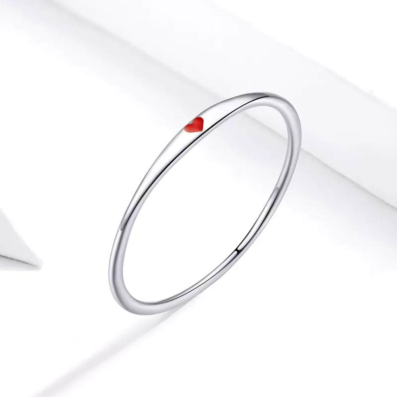 (imagen para) Anillo de Plata de Estilo Pandora con Diseño de Amor Simple - SCR620 - Ver 4