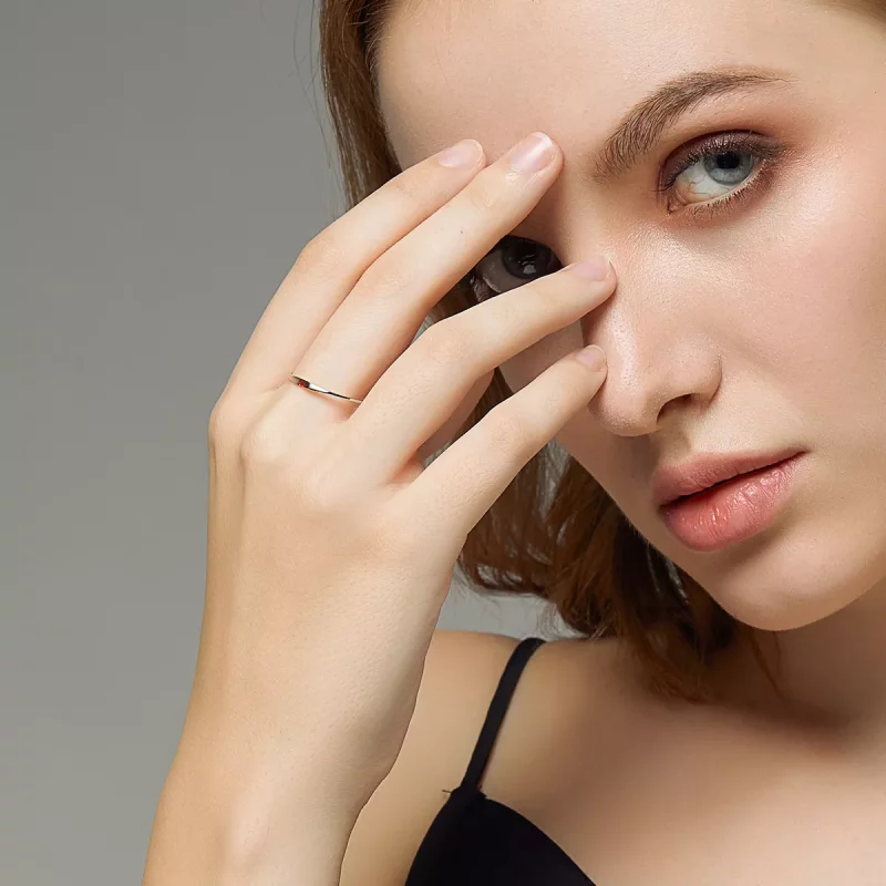 (imagen para) Anillo de Plata de Estilo Pandora con Diseño de Amor Simple - SCR620 - Ver 5