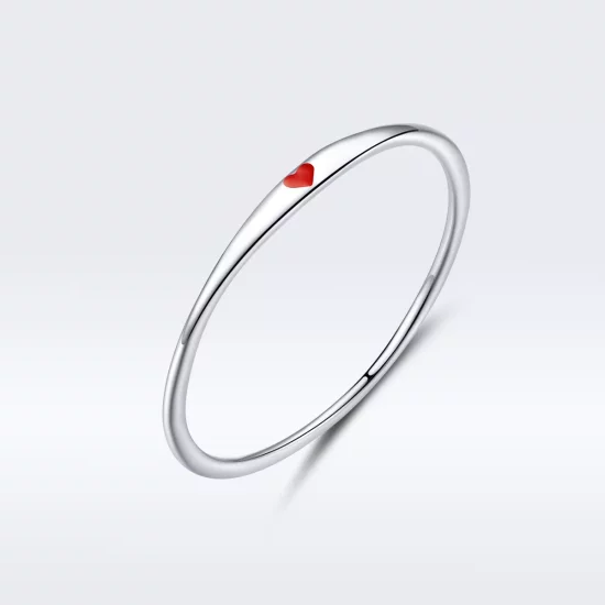 (imagen para) Anillo de Plata de Estilo Pandora con Diseño de Amor Simple - SCR620