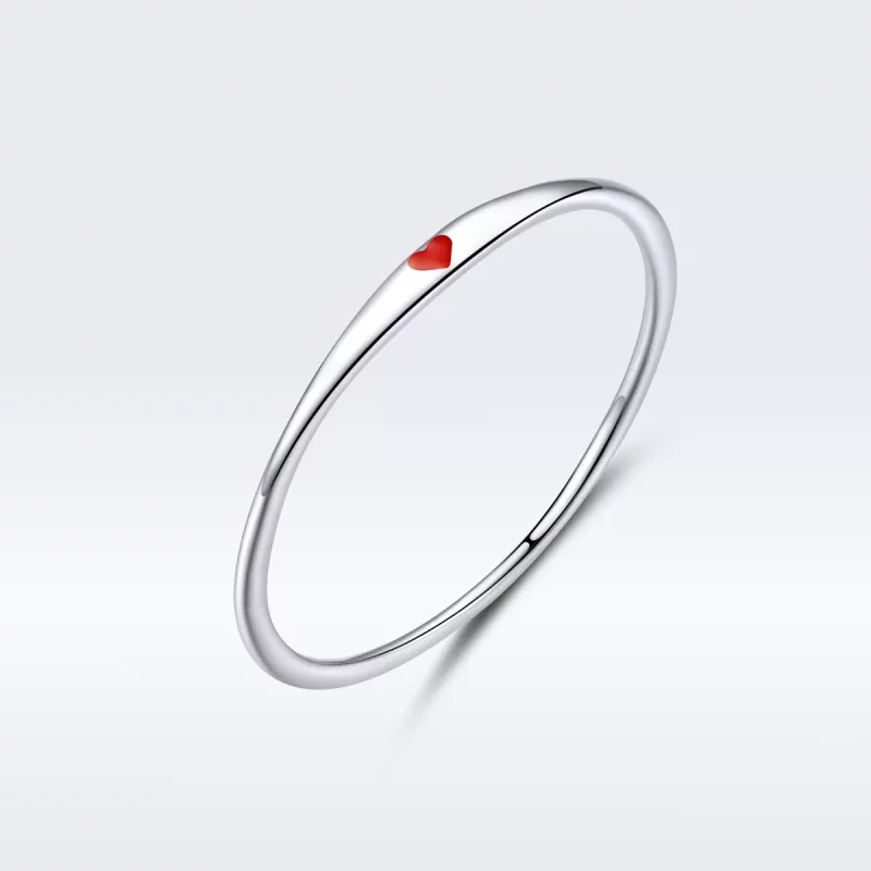(imagen para) Anillo de Plata de Estilo Pandora con Diseño de Amor Simple - SCR620
