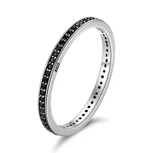 (imagen para) Anillo de plata estilo Pandora con brillo en forma de macetas - SCR114