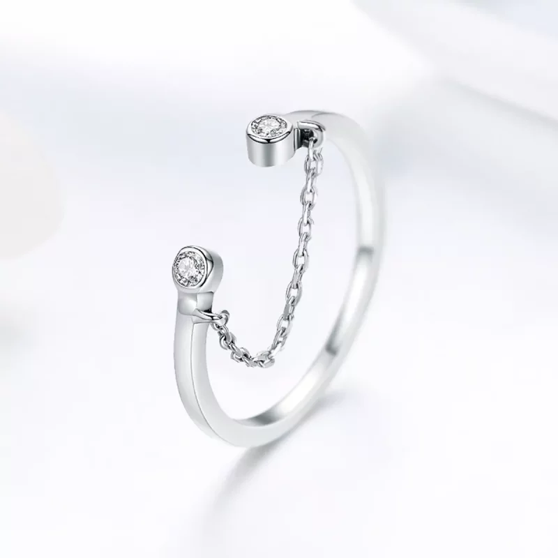 (imagen para) Anillo de plata estilo Pandora con cara sonriente - SCR216 - Ver 4