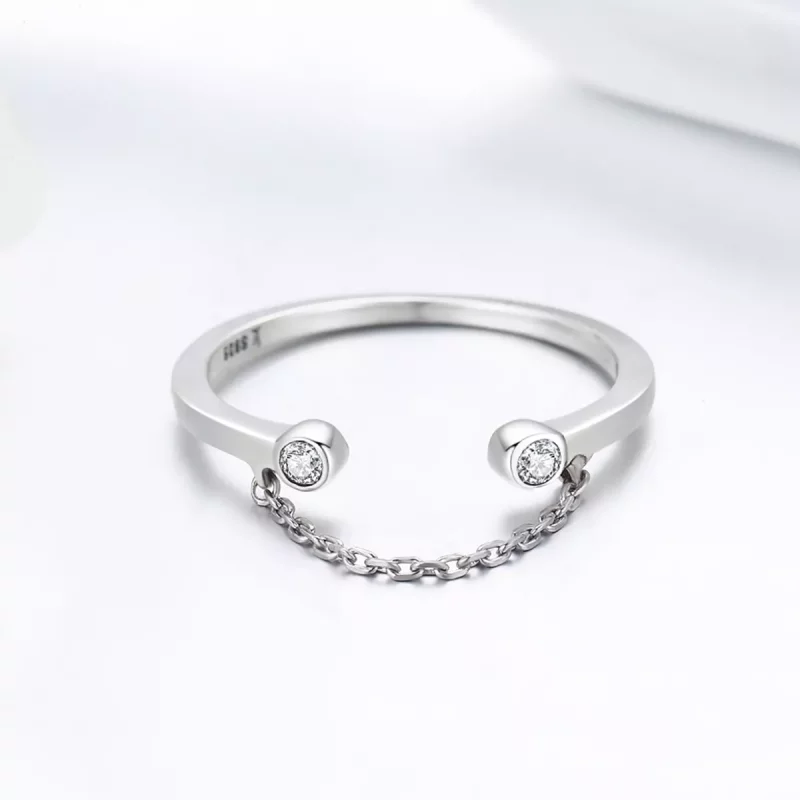 (imagen para) Anillo de plata estilo Pandora con cara sonriente - SCR216 - Ver 5