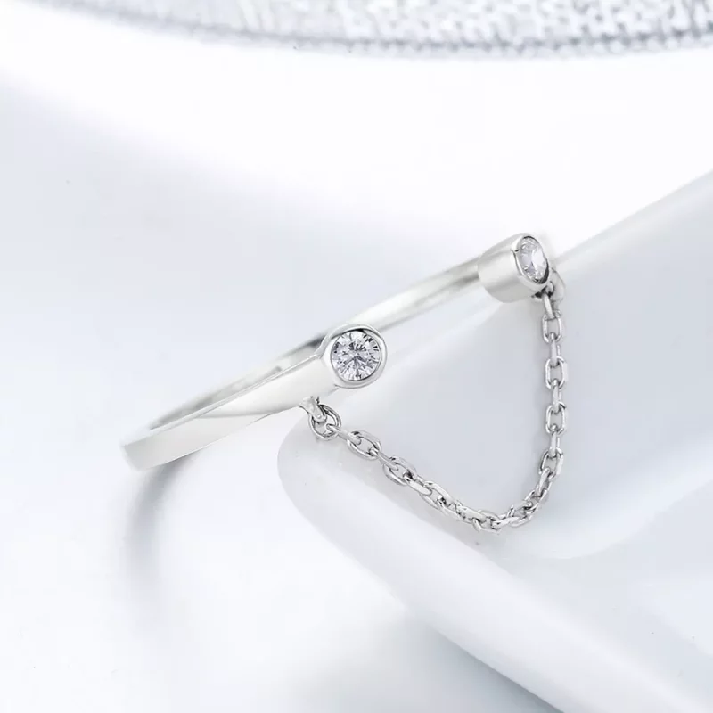 (imagen para) Anillo de plata estilo Pandora con cara sonriente - SCR216 - Ver 6