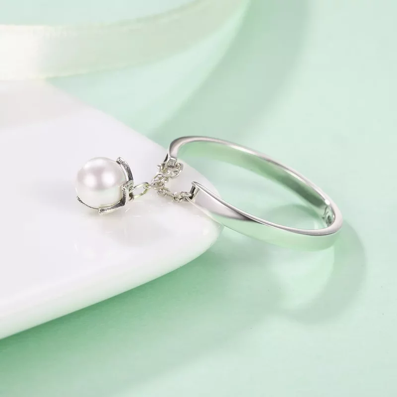(imagen para) Anillo de plata estilo Pandora con lágrimas de flores - SCR165 - Ver 6