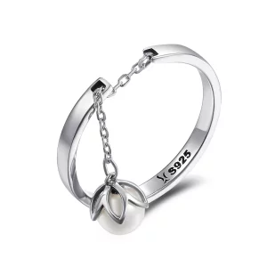 (imagen para) Anillo de plata estilo Pandora con lágrimas de flores - SCR165