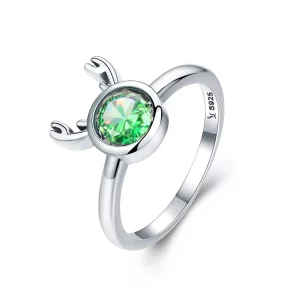 (imagen para) Anillo de Plata Estilo Pandora con Lindos Cuernos - SCR244