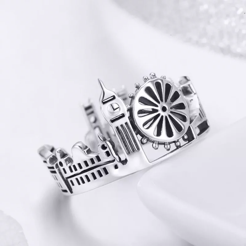 (imagen para) Anillo de plata estilo Pandora London - SCR474 - Ver 2