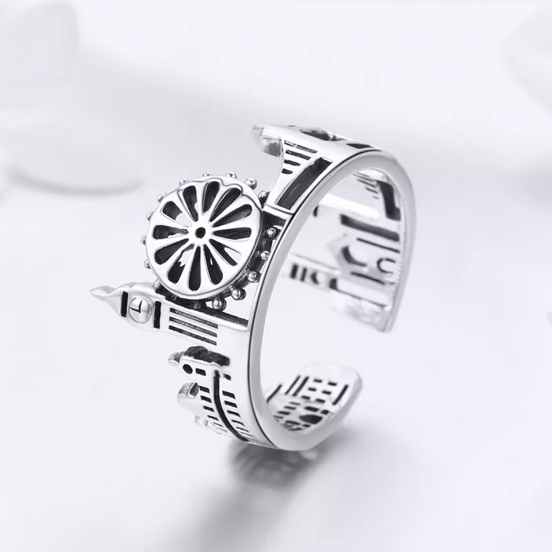 (imagen para) Anillo de plata estilo Pandora London - SCR474 - Ver 3
