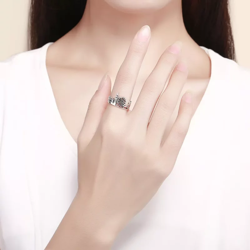 (imagen para) Anillo de plata estilo Pandora London - SCR474 - Ver 5