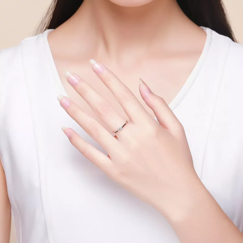 (imagen para) Anillo de plata estilo Pandora Simple Grace - SCR450 - Ver 5