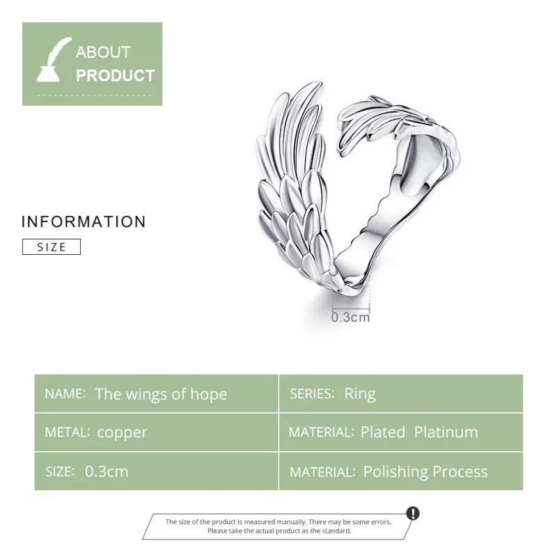 (imagen para) Anillo de plata Pandora Style Alas de Esperanza - SCR512 - Ver 9