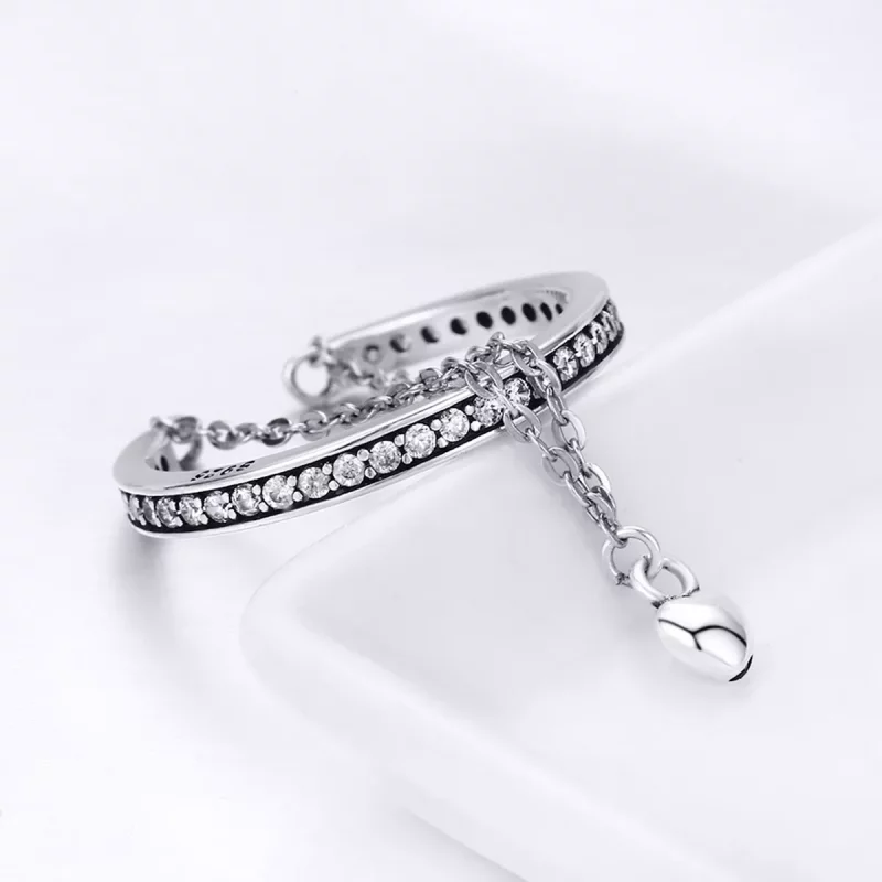 (imagen para) Anillo especial de plata con estilo Pandora - SCR291 - Ver 6