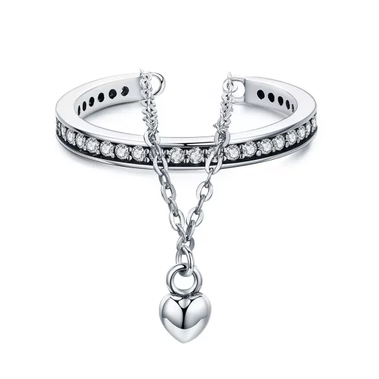 (imagen para) Anillo especial de plata con estilo Pandora - SCR291