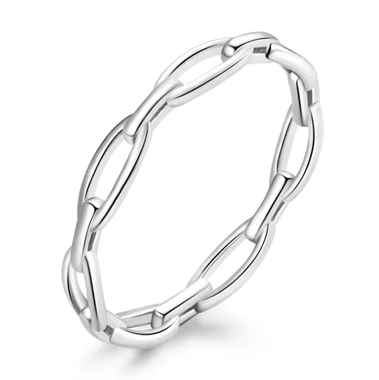 (imagen para) Anillo estilo Pandora con cadena francesa - BSR211-A