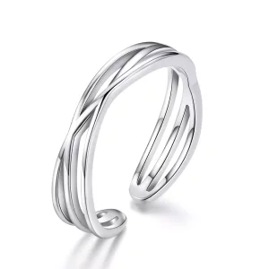 Anillo estilo Pandora de plata con diseño de viaje en el tiempo - SCR483 (imagen para) Anillo estilo Pandora de plata con diseño de viaje en el tiempo - SCR483