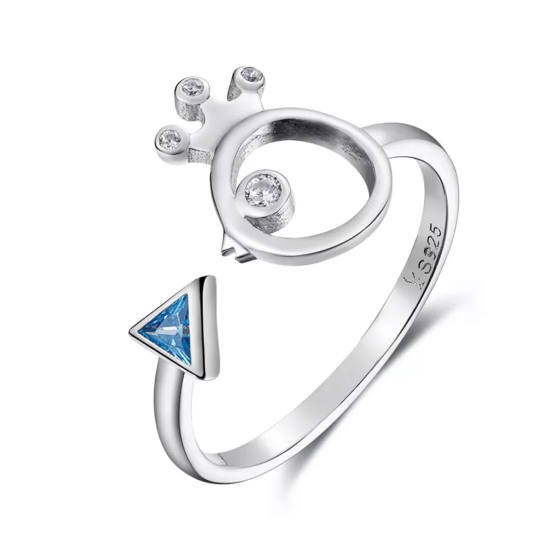 (imagen para) Anillo estilo Pandora de plata con diseño del Rey de Peces - SCR079