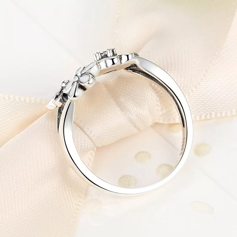 (imagen para) Anillo estilo Pandora de plata con flores de cerezo - SCR004 - Ver 3