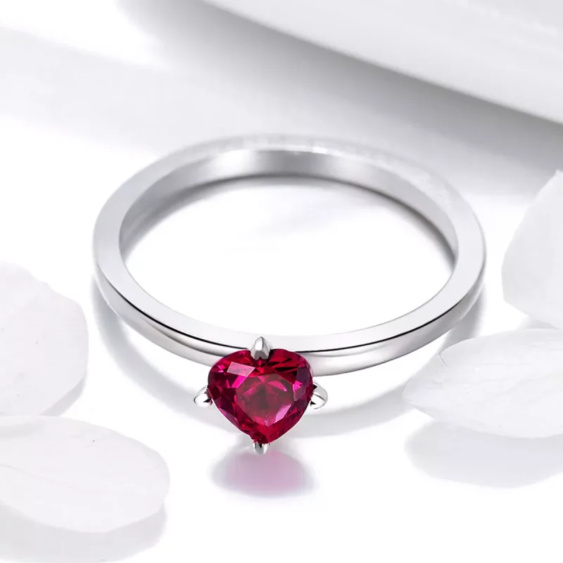 (imagen para) Anillo estilo Pandora en plata con latidos del corazón - SCR389 - Ver 3