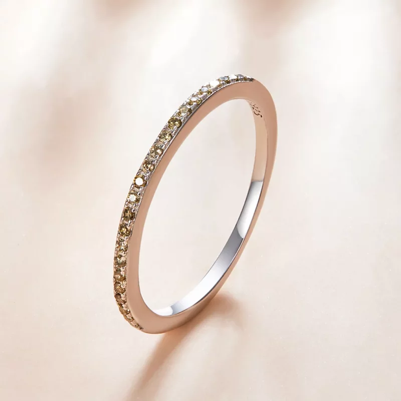 (imagen para) Anillo estilo Pandora Reina Honorable con Halo - SCR740-YE - Ver 3