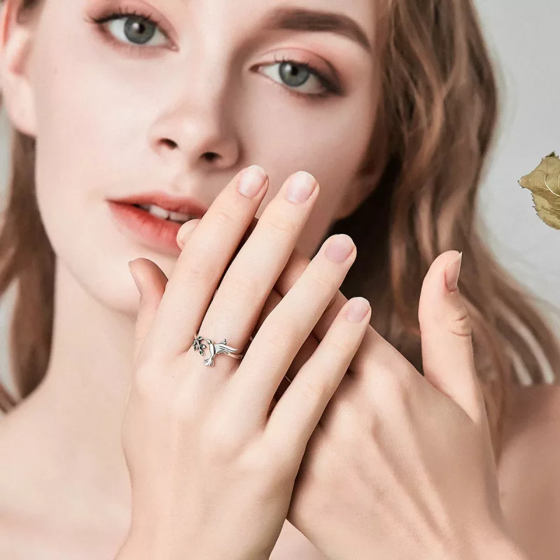 (imagen para) Anillo Pandora Style de Plata Saludos de Colibríes - SCR323 - Ver 2