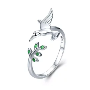 (imagen para) Anillo Pandora Style de Plata Saludos de Colibríes - SCR323