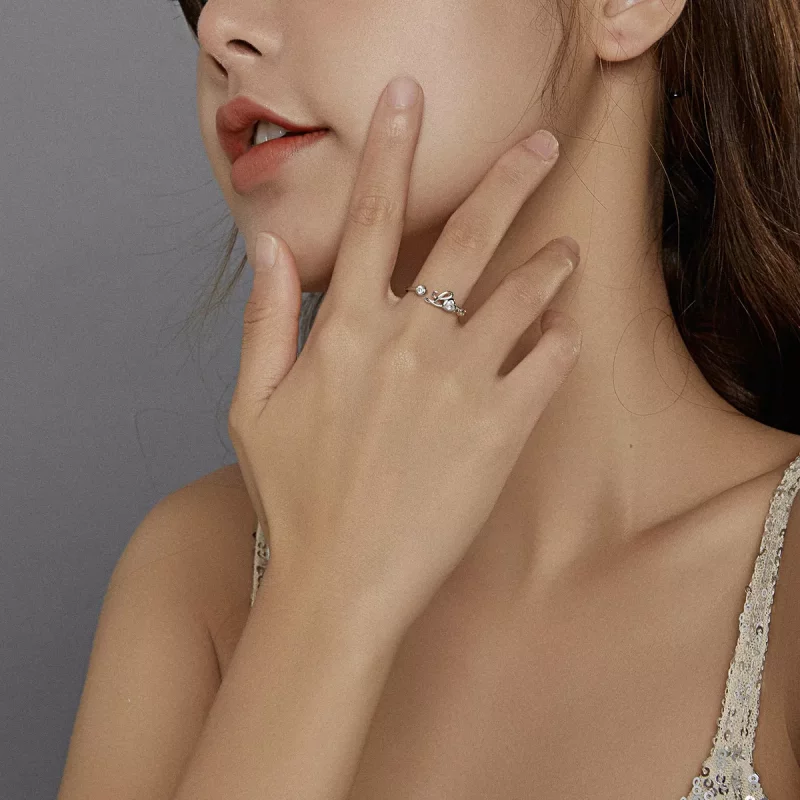 (imagen para) Anillo Pandora Style Love Open - BSR146 - Ver 6