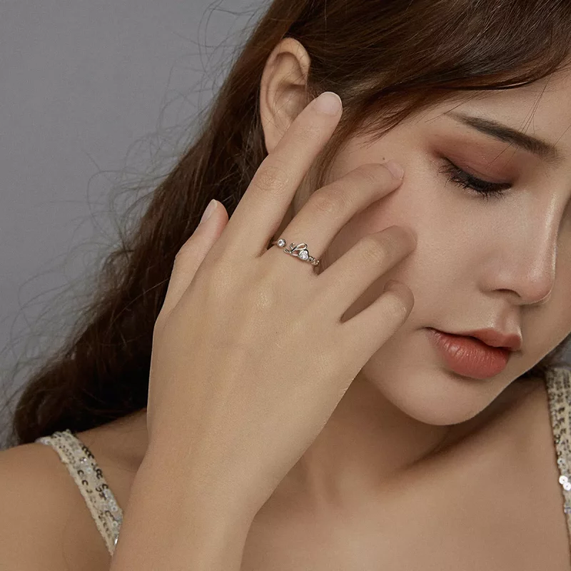 (imagen para) Anillo Pandora Style Love Open - BSR146 - Ver 8