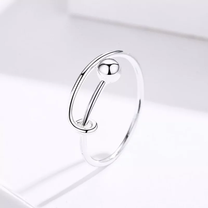 (imagen para) Anillo sencillo de plata estilo Pandora - SCR520 - Ver 2