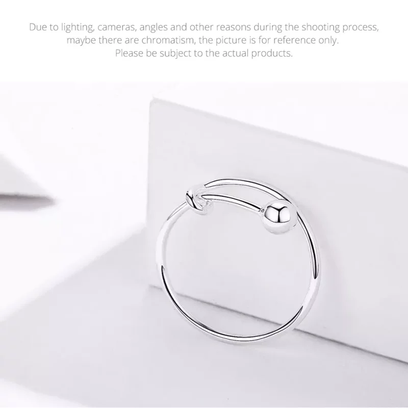 (imagen para) Anillo sencillo de plata estilo Pandora - SCR520 - Ver 10