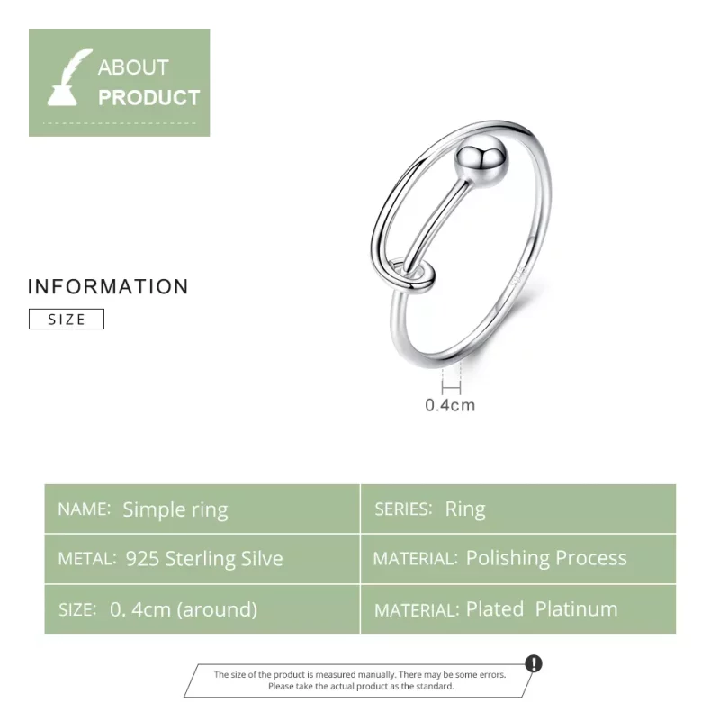 (imagen para) Anillo sencillo de plata estilo Pandora - SCR520 - Ver 11
