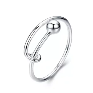 Anillo sencillo de plata estilo Pandora - SCR520 (imagen para) Anillo sencillo de plata estilo Pandora - SCR520
