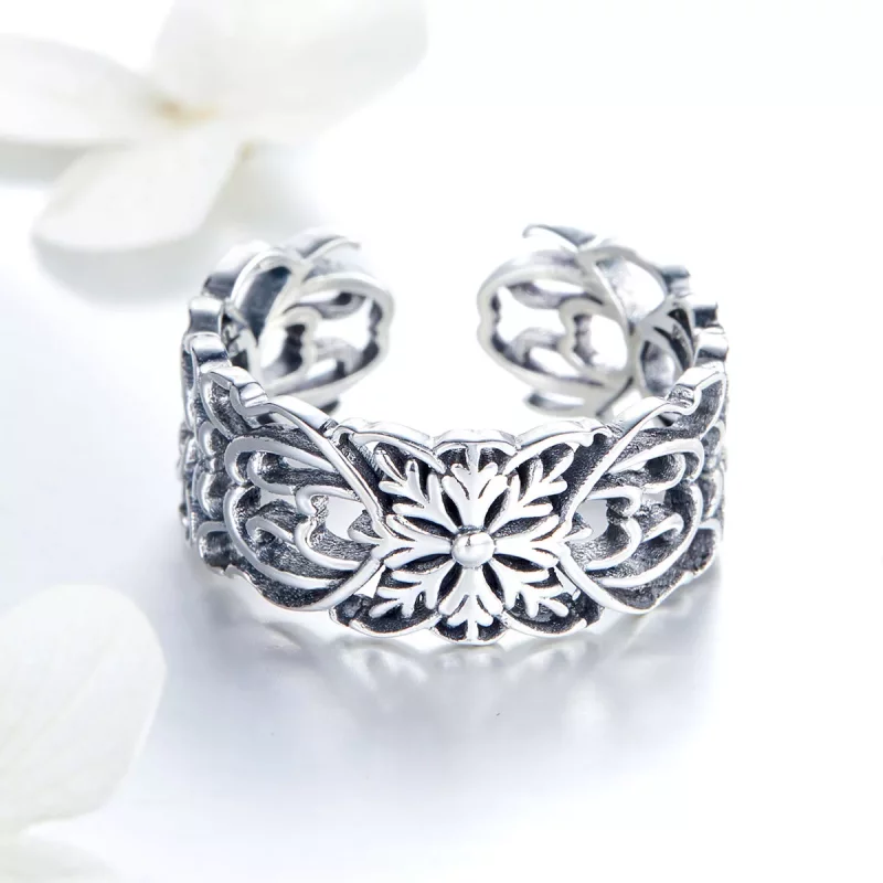 (imagen para) Anillo vintage de plata con estilo Pandora - SCR500 - Ver 3