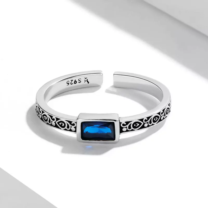 (imagen para) Estilo Pandora Retro - Anillo Abierto de Circonio - SCR768 - Ver 3
