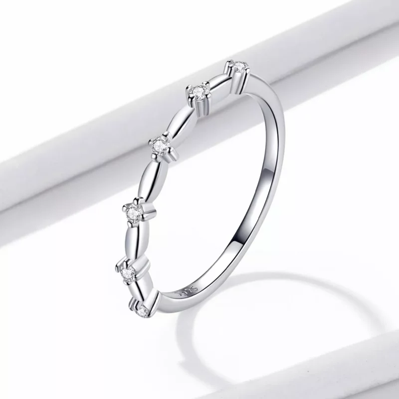 (imagen para) Estilo Pandora Simple - Anillo Estrellado - BSR206-A - Ver 2