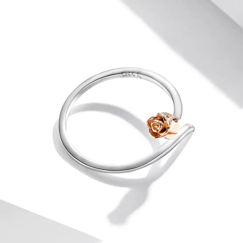 (imagen para) Estilo Pandora Un Anillo Abierto de Rosa - SCR761 - Ver 4