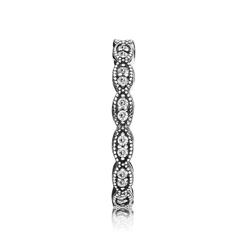 (imagen para) Anillo Banda de Hojas Brillantes 190923CZ Anillos PANDORA - Ver 2