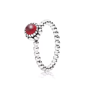 (imagen para) Anillo de plata de ley y granate - PANDORA