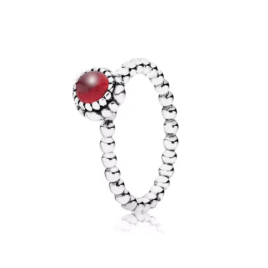 (imagen para) Anillo de plata de ley y granate - PANDORA