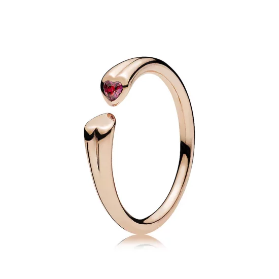 (imagen para) Anillo en PANDORA Rose Dos Corazones