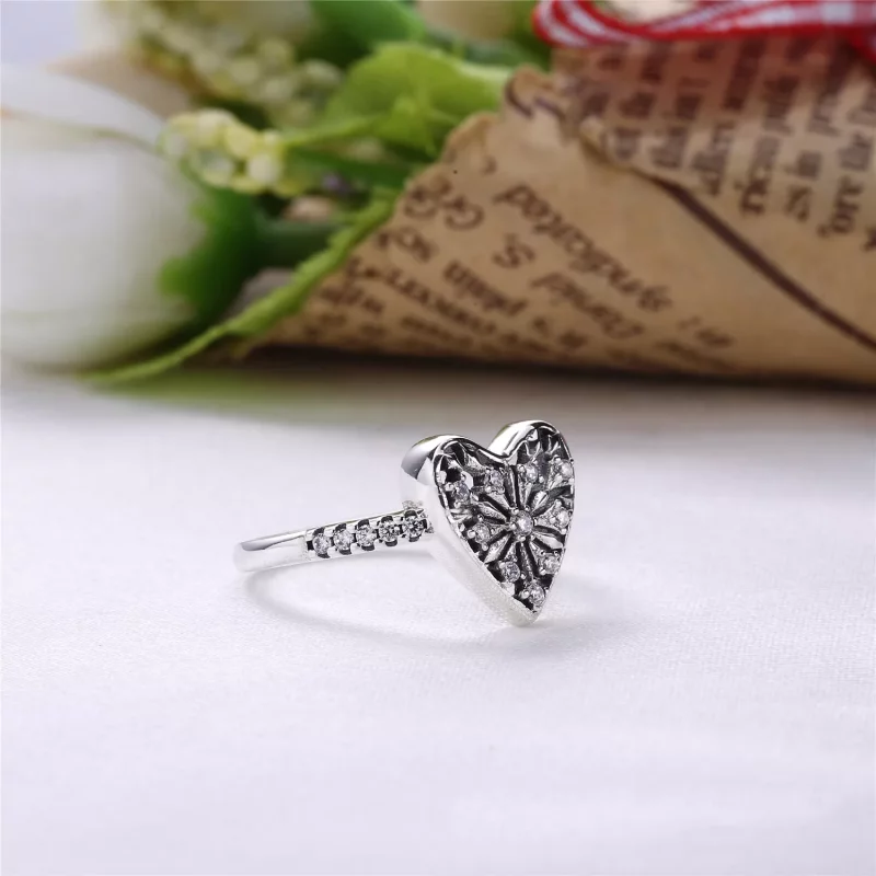 (imagen para) Anillo en plata de ley Coraz&oacute;n de Invierno - PANDORA - Ver 3