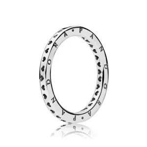(imagen para) Anillo en plata de ley Corazones Firma PANDORA