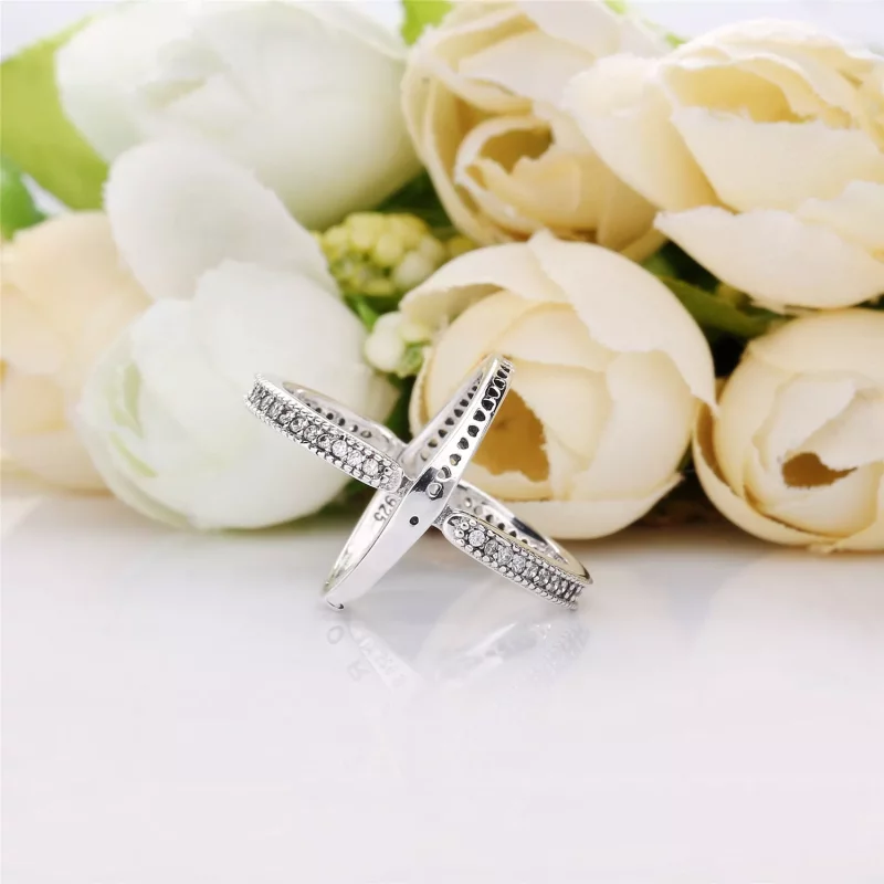 (imagen para) Anillo en plata de ley Corazones Girando de PANDORA - Ver 3