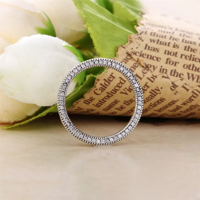 (imagen para) Anillo en plata de ley Corazones Logo PANDORA - Ver 2