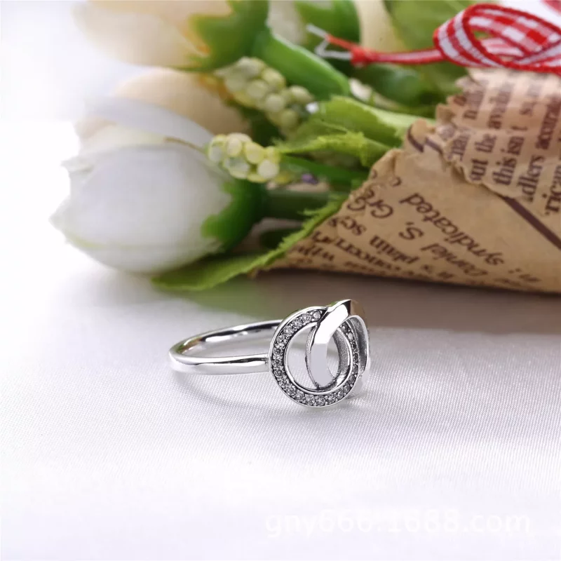 (imagen para) Anillo en plata de ley C&iacute;rculos de PANDORA - Ver 4