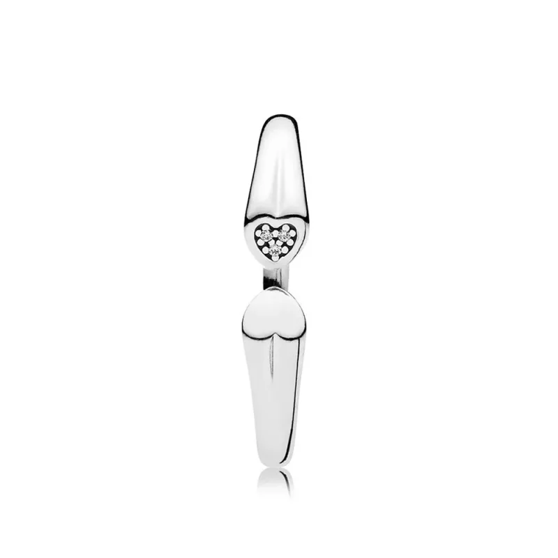(imagen para) Anillo en plata de ley Dos Corazones - PANDORA - Ver 2