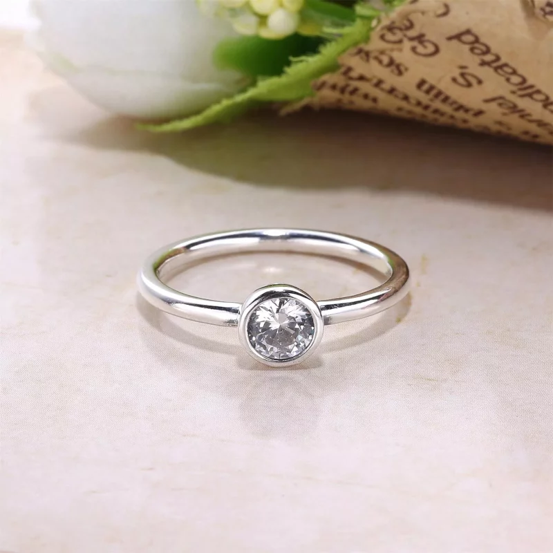 (imagen para) Anillo en plata de ley Elegancia cl&aacute;sica PANDORA - Ver 3