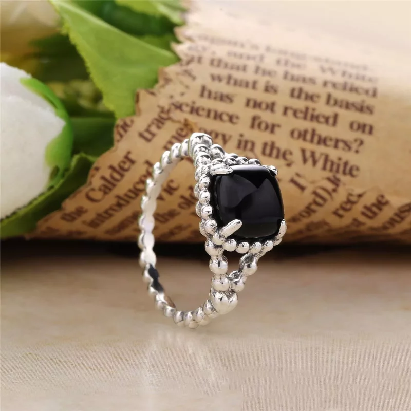(imagen para) Anillo en plata de ley Esp&iacute;ritu Vibrante negro - PANDORA - Ver 2